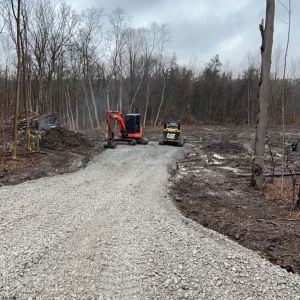 Driveway installation at a new build